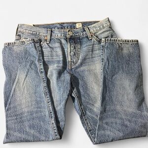 Levi's Relaxed Blue Jeans with Distressed Details